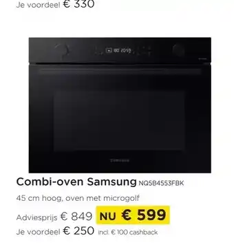 Molecule Combi-oven samsung n@5b4553fbk aanbieding