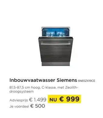 Molecule Inbouwvaatwasser siemens sn65zx19ce aanbieding