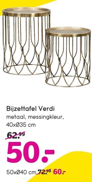 Leen Bakker Bijzettafel verdi aanbieding