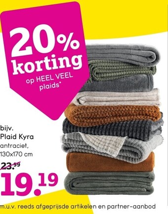 Leen Bakker Plaid kyra aanbieding
