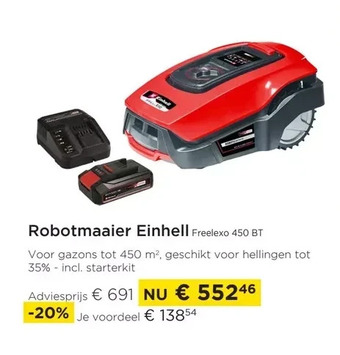 Molecule Robotmaaier einhell freelexo 450 bt aanbieding