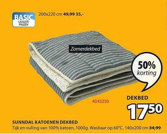 Jysk Sunndal Katoenen Dekbed aanbieding