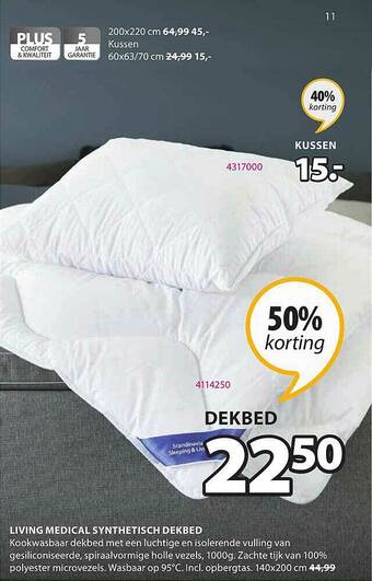 Jysk Living Medical Synthetisch Dekbed aanbieding