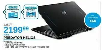AUVA Acer predator helios nh.qaveh.001 aanbieding