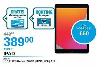 AUVA Apple ipad aanbieding