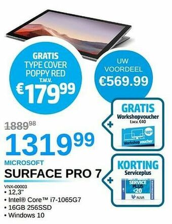 AUVA Microsoft surface pro 7 aanbieding