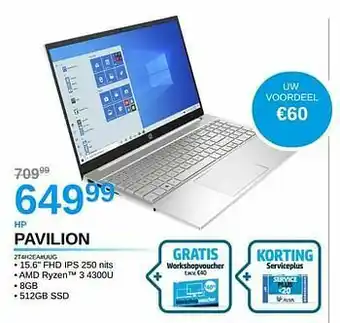 AUVA Hp pavilion 2t4h2ea#uug aanbieding