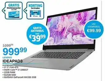 AUVA Lenovo ideapad3 81wf003wmb aanbieding
