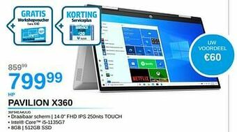 AUVA Hp pavilion x360 36f94ea#uug aanbieding