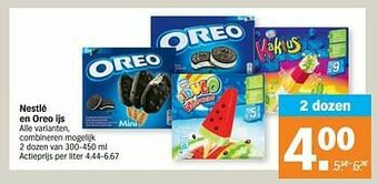 Albert Heijn Nestlé en oreo ijs aanbieding