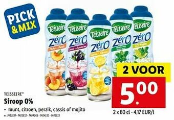 Lidl Siroop 0% aanbieding