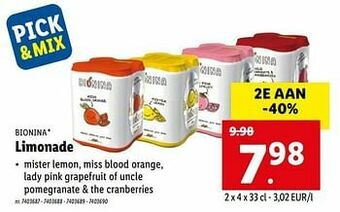 Lidl Limonade aanbieding
