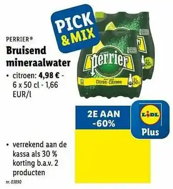 Lidl Bruisend mineraalwater citroen aanbieding
