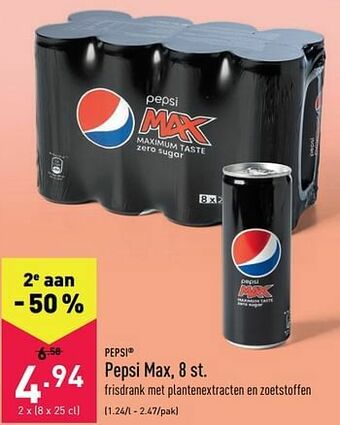 ALDI Pepsi max aanbieding