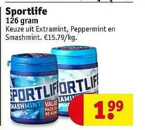 Kruidvat Sportlife 126 Gram aanbieding