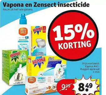 Kruidvat Vapona En Zensect Insecticide 15% Korting aanbieding