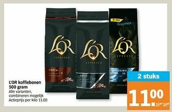 Albert Heijn L`or koffiebonen aanbieding