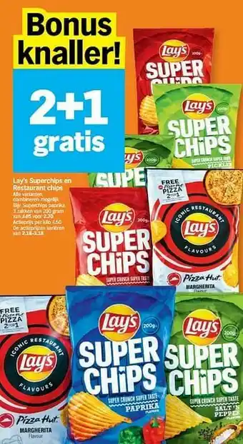 Albert Heijn Lay`s superchips paprika aanbieding