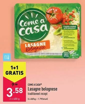 ALDI Lasagne bolognese aanbieding