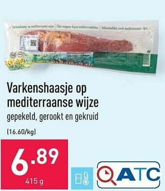 ALDI Varkenshaasje op mediterraanse wijze aanbieding