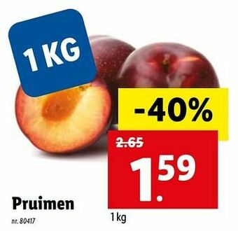 Lidl Pruimen aanbieding
