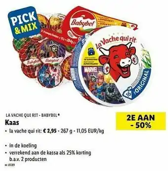 Lidl Kaas la vache qui rit aanbieding