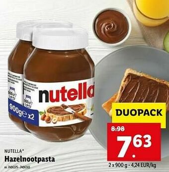 Lidl Hazelnootpasta aanbieding