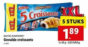 Lidl Gevulde croissants aanbieding