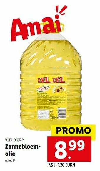 Lidl Zonnebloemolie aanbieding