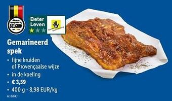 Lidl Gemarineerd spek aanbieding