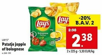Lidl Patatje joppie of bolognese aanbieding