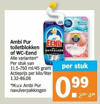 Albert Heijn Ambi pur toiletblokken of wc-eend aanbieding
