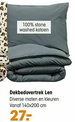 Kwantum Dekbedovertrek len aanbieding