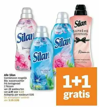 Albert Heijn Silan wasverzachter fris lentegevoel aanbieding