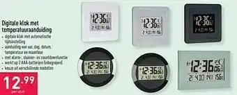 Digitale klok met temperatuuraanduiding