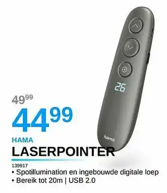 AUVA Hama laserpointer 139917 aanbieding