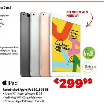 Exellent Ipad Refurbished Apple Ipad 2018 32 Gb aanbieding