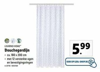 Lidl Douchegordijn aanbieding