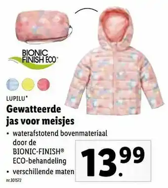 Gewatteerde jas voor meisjes