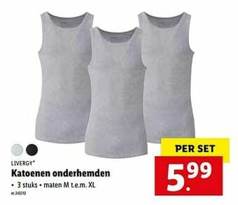 Lidl Katoenen onderhemden aanbieding