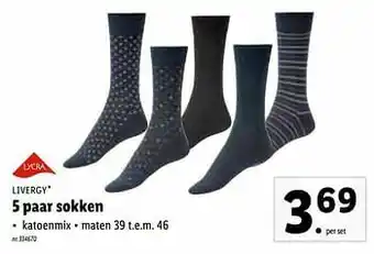 Lidl 5 paar sokken aanbieding