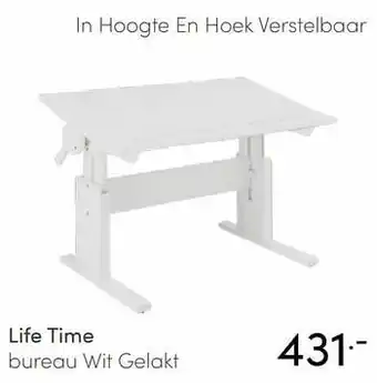Baby & Tiener Life time bureau wit gelakt aanbieding