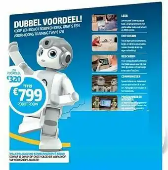 Koop een robot robin en krijg gratis een voormiddag training twv