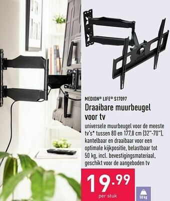ALDI MEDION LIFE S17097 Draaibare muurbeugel voor tv aanbieding