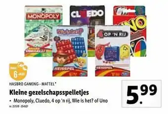 Lidl Kleine gezelschapsspelletjes aanbieding