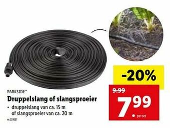 Lidl Druppelslang of slangsproeier aanbieding