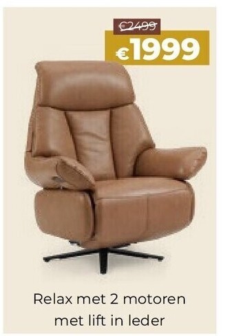 Euroshop Relax met 2 motoren met lift in leder aanbieding