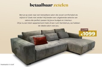 Euroshop Hoeksalon in stof aanbieding