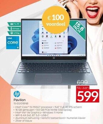 Selexion Hp pavilion 15-eg1018nb aanbieding