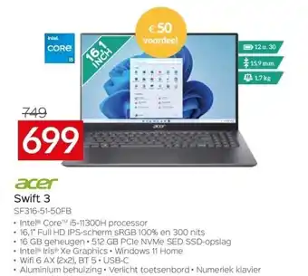 Selexion Acer swift 3 sf316-51-50fb aanbieding